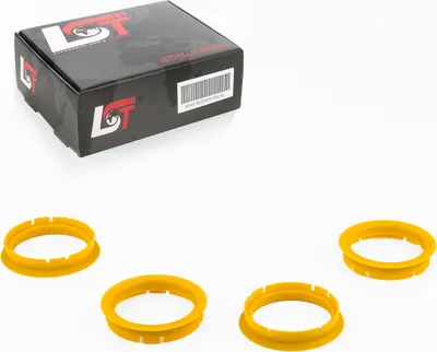 Produktbild von 4x Zentrierringe Gelb Alufelgen Ø 70,0 mm - Ø 60,1 mm für KIA HYUNDAI DAEWOO