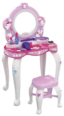 Produktbild von Chicos Schminktisch Mädchen Einhorn-Design Spiegel Hocker 12 Accessoires Ab 3J