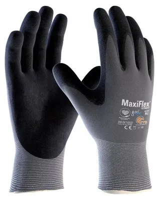 Image de Gants de travail tricoté MAXIFLEX® ULTIMATE™ enduit mousse de nitrile gris foncé/bleu marine T8 - ATG - MXFLULT874AD-08
