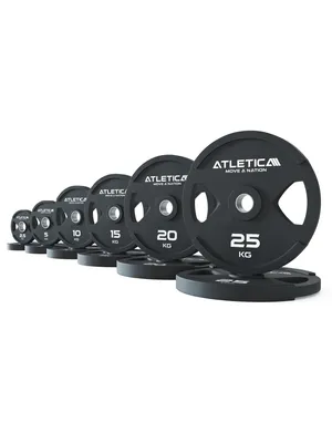 Produktbild von ATLETICA Dual-Gripper Hantelscheiben Set | 155 kg | Dual Gripper Plates Set in 2 x 2,5 kg | 2 x 5 kg | 2 x 10 kg | 2 x 15 kg | 2 x 20 kg | 2 x 25 kg
