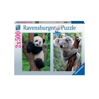 Obrázek produktu pro Puzzle Ravensburger Panda a koala 2 x 500 dílků