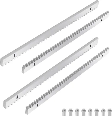 Immagine prodotto di Clanmacy 4x cremagliera per operatore cancello scorrevole guida dentata ferro cremagliera operatore cancello cancelli scorrevoli porte da garage accessori fino a 1600kg