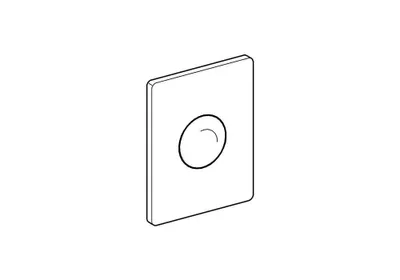 Produktbild von GROHE WC-Betätigung Skate 37547 156x197mm mit Druckknopfbet. mattchrom