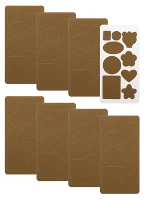 8 selbstklebende Reparaturflicken, 10x20 cm, wasserdicht, Polyester, hellbraun