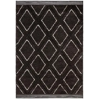 Zdjęcie produktu dla Dywan shaggy do salonu, czarny 160x230cm