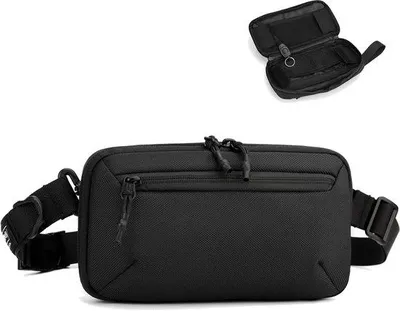 Immagine prodotto di Borsa a tracolla impermeabile per uomo e donna, 1,5 L, nera, regolabile