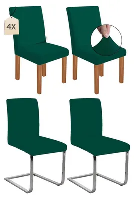 Productafbeelding van Stretch stoelhoes, schommelstoel bekleding, pauwenblauw, set van 4