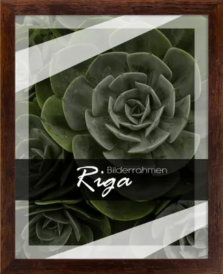 Produktbild von Bilderrahmen Riga - 40x70 cm, Dunkelbraun Verwittert Nachbildung, 1 mm Kunstglas entspiegelt