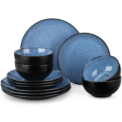 Blauer Tafelservice