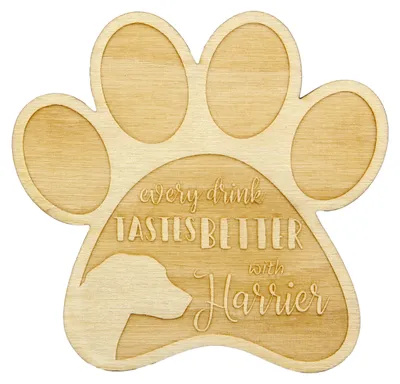 Productafbeelding van Harrier onderzetter voor een houten beker Art-Dog