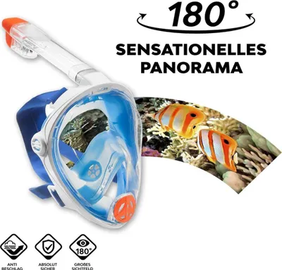 Produktbild von AQUA LUNG Unisex Kinder Vollgesichts Schnorchelmaske - SC24309405, Farbe:Weiß, Accessoires:L/XL