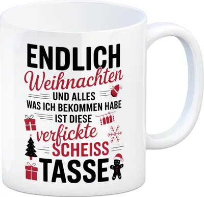 Produktbild von Weihnachtlicher Lebkuchenmann - Kaffeebecher mit Humor