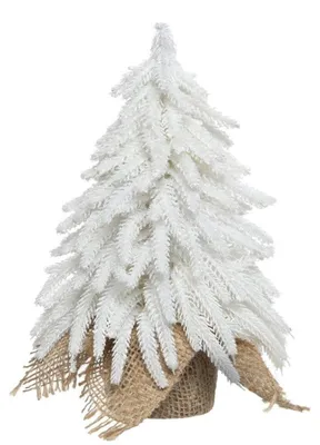 Produktbild von Minibaum Tannenbaum indoor Jutesack D.16cm H.27 cm weiß