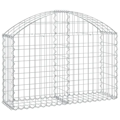 Produktbild von vidaXL Gabione mit Hochbogen 100x30x60/80 cm Verzinktes Eisen