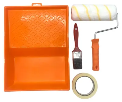 Productafbeelding van Nespoli roller-set, 18 cm, met bakje, roller en kwast, ideaal voor muren en decoraties