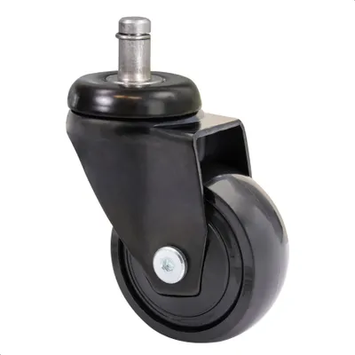 Produktbild von WAGNER 360° Design-Lenkrolle 3C - Ø 50 mm, soft, Kugellager, Steckstift 11x22 mm, Tragkraft 50 kg, schwarz - 01225261