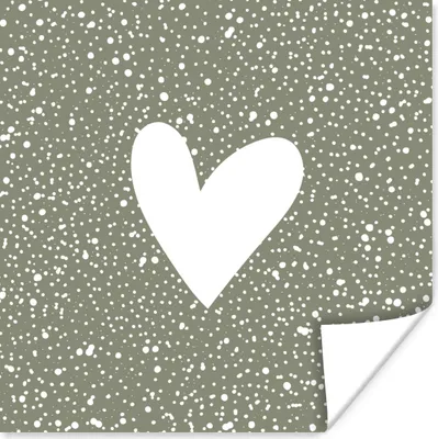 Produktbild von MuchoWow® Poster Herz - Design - Liebe 50x50 cm - Wohnzimmerdekoration