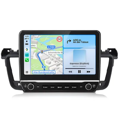 Immagine prodotto di Autoradio wireless per Peugeot 508 (2011-2018), compatibile con CarPlay e Android Auto, con navigazione GPS, 2+64GB di memoria, processore DSP, display da 10,1 pollici e Bluetooth
