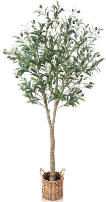 Immagine prodotto di Albero artificiale intrecciato, altezza 150 cm, in vaso, decorazione per il soggiorno