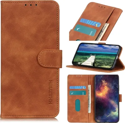 Obrázek produktu pro Pro iPhone 15 Pro KHAZNEH Retro Texture Leather Phone Case (Brown)