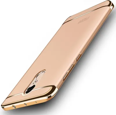 Produktbild von Handy Hülle Schutz Case für Xiaomi Redmi Note 4 Bumper 3 in 1 Cover Chrom Gold