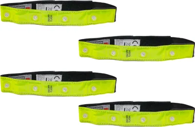 Produktbild von 4 Stück 3M Scotchlite LED Sicherheits Reflektoren Klett Band Safety Band Schutz