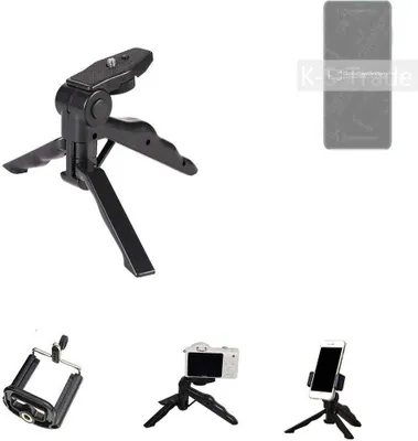 Produktbild von K-S-Trade Stativ Tisch-Ständer Dreibein Handy-Stativ Ständer kompatibel mit ZTE Blade V40 Vita Mini-Stativ Smartphone Tripod Handy-Stativ aus