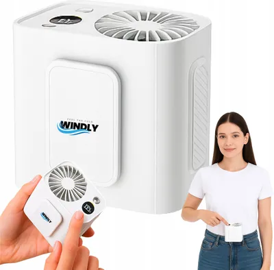 Produktbild von Mini-Ventilator-Clip für Hosen unter dem Hemd, kabellos, USB