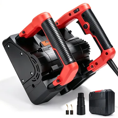 Produktbild von 1600W 4000UPM Betonfräse Walzenfräse Putzfräse Mauerfräse Betonschleifer Planfräse Fräsmaschine Walzen Schleifer für Wand Concrete Gips Putz Mörtel