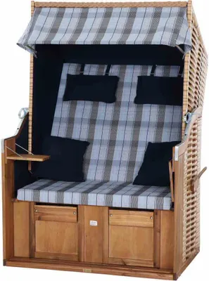 Produktbild von Strandkorb deVries Trend 10+ Stoff 745 120 x 80 cm Halblieger blau