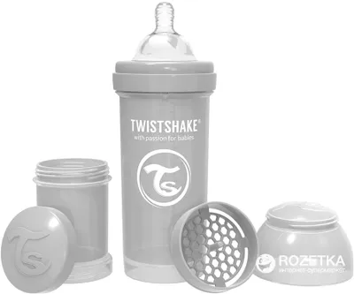 Produktbild von Twistshake Anti-Kolik-Flasche 260 ml grau
