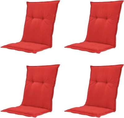 Produktbild von Madison Tuinstoelkussen für niedrige Rückenlehnen, rot, 106x46cm, 6cm dick, für Esszimmerstühle