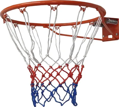 Produktbild von Basketballring aus robustem Stahl 45cm 16mm mit wetterfestem Nylonnetz