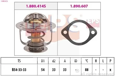 Produktbild von EPS Thermostat Kühlmittel 88°C für HYUNDAI TERRACAN (HP) für KIA CARNIVAL / GRAND CARNIVAL III (VQ)