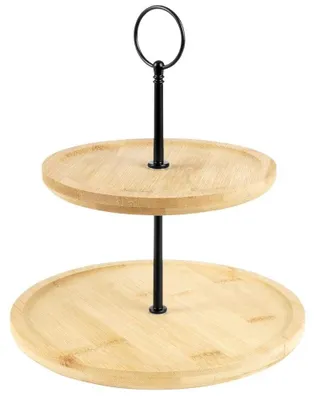 Obrázok produktu pre Dvojposchodový stojan – kov – 24 cm – hnedý