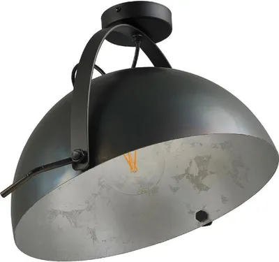 Produktbild von masterlight Deckenleuchte Larino 1-flammig Stahl Schwarz-Blattsilber Ø40cm