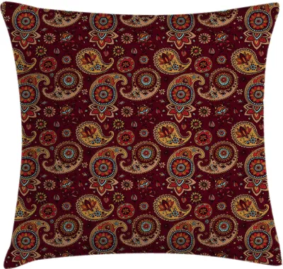 Produktbild von ABAKUHAUS Paisley Kissenbezug, Nahöstliches Kultur-stilisiertes Muster-Stammes- Grafikböhmen, 40 x 40 cm, Braun Senf