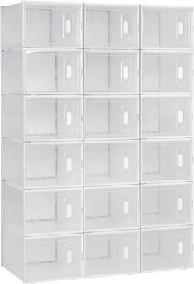 Produktbild von Schuhbox – Transparent – 18 Stück – Sneakerbox – Aufbewahrungssystem