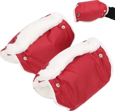 Produktbild von Baby Kinderwagen Handschuhe Hand Muff Warm Wasserdicht Kutsche Handmuffs ZubehörRot