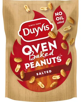 Produktbild von Duyvis Ofengeröstete Erdnüsse Original 225 g – Knuspriger Snack