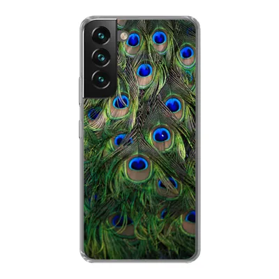 Produktbild von MuchoWow® Handyhülle Schutzhülle Hülle für Samsung Galaxy S22 Plus Nahaufnahme von Pfauenfedern Silikon Softcase Handy Hülle - Schutzabdeckung