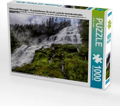 Produktbild von Calvendo Sehnsucht Norwegen - Svandalsfossen- Es ist ein Land der beeindruckenden Wasserfälle 1000 Teile Puzzle quer 640x480mm, Sattler Stefan; 7405019