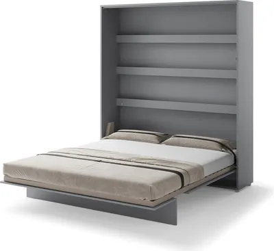 Produktbild von Schrankbett 180 x 200 Vertikal BC-13 Grau LENART BED CONCEPT Wandklappbett
