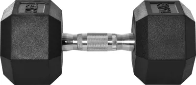 Produktbild von Hexagon Kurzhantel Gusseisen Hantel Gummi-Hantel Griff gerändelt Gewichte Metall Gummi schwarz 1 x 15 KG