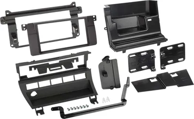 Image de Façade d'autoradio 2-DIN compatible avec BMW Série 3 (E46) 1998-2007 5 interrupteurs