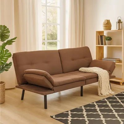 Produktbild von Sofa mit verstellbaren Armlehnen Braun