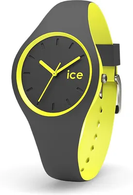 Produktbild von Ice-Watch DUO.AYW.S.S.16 ICE duo Anthracite yellow Small Damenuhr grau