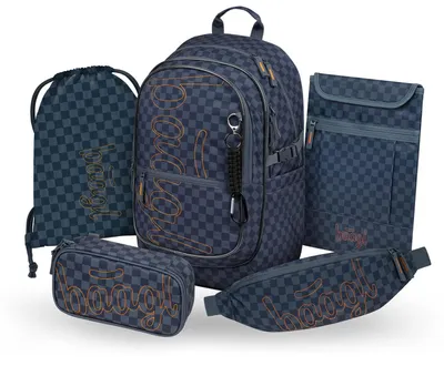 Produktbild von Baagl Schulrucksack Set Jungen 5 Teilig Grundschule Volksschule - Ska Blau