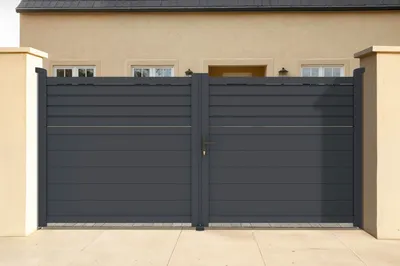 Produktbild von Flügeltor 3m CARPATIA H.140 graues Aluminium
