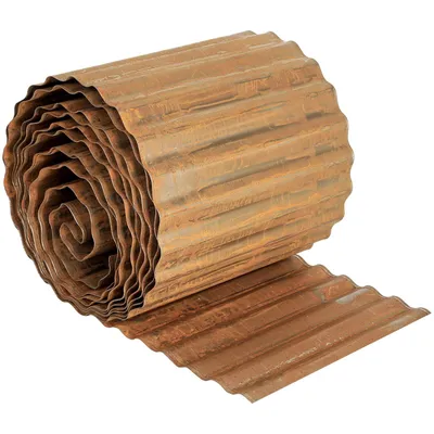 Produktbild von Flexible Rasenkante Metall Rostoptik, Beeteinfassung 10x20ft